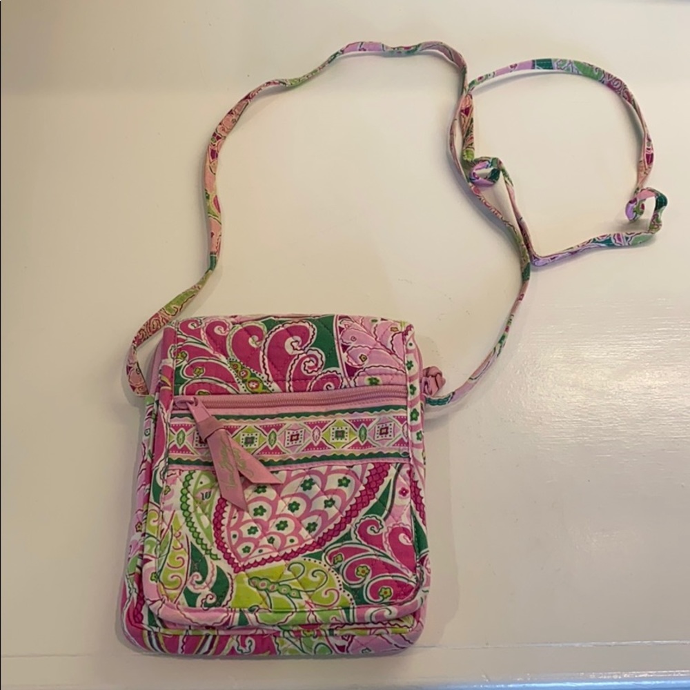 Vera Bradley Mini Hipster In Pinwheel Pink Pattern